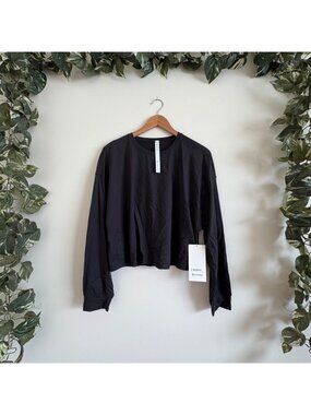 Lululemon Athletic Abrasion Resistant Training LS Shirt Black NWT Size 12